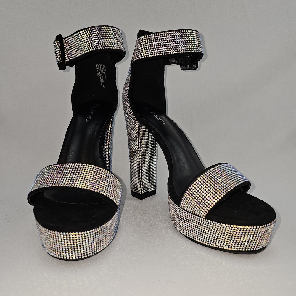 Hot Tomato Women's Rhinestone Platform Heels 9M